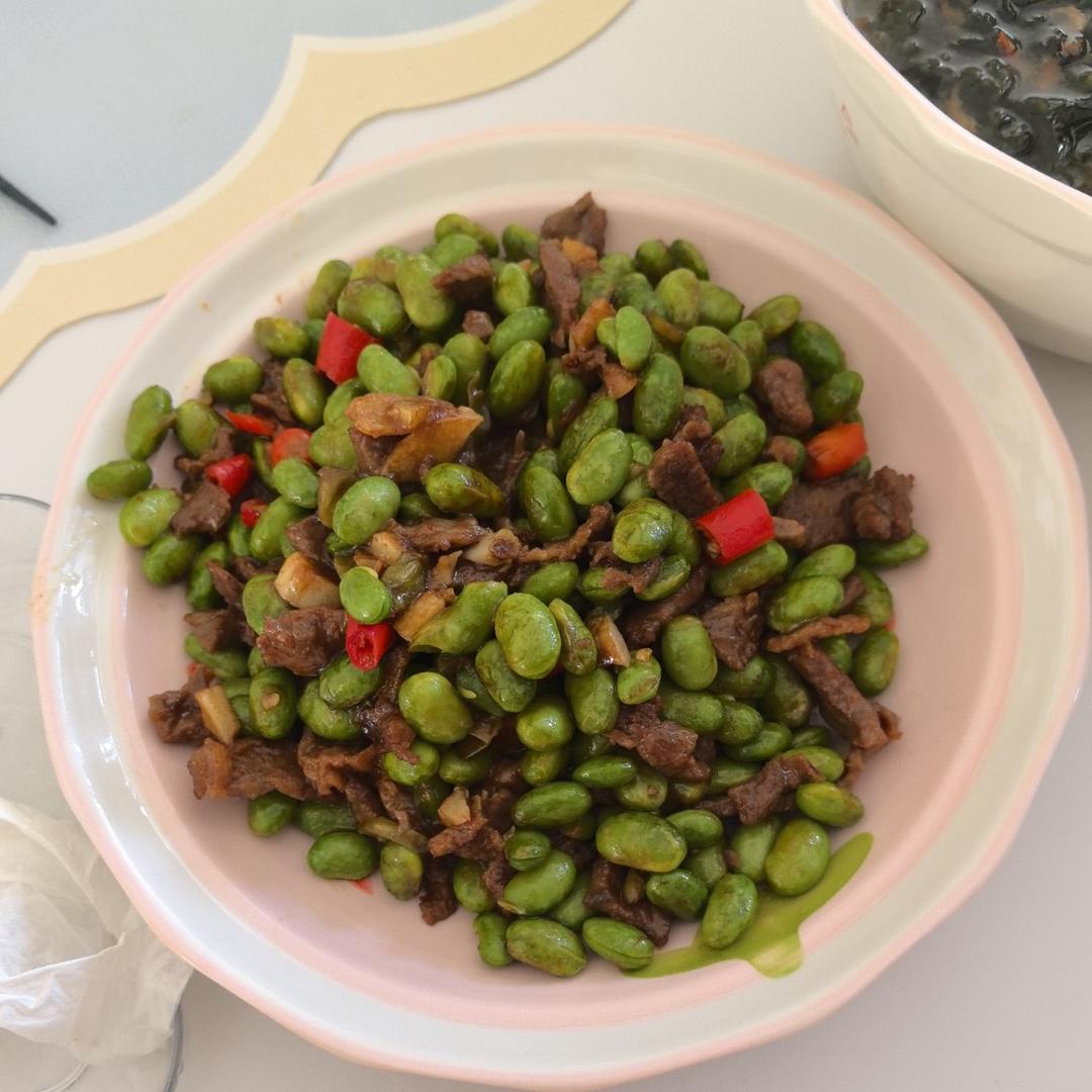 🔥毛豆炒牛肉这样做也太费米饭了吧❗️❗️