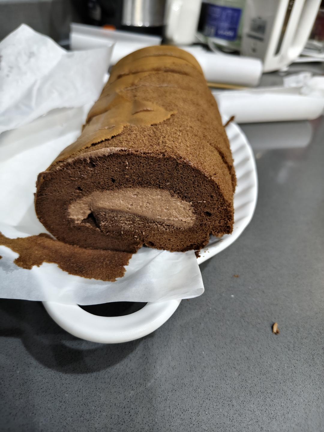 可可蛋糕卷(不消泡超浓郁巧克力口感)