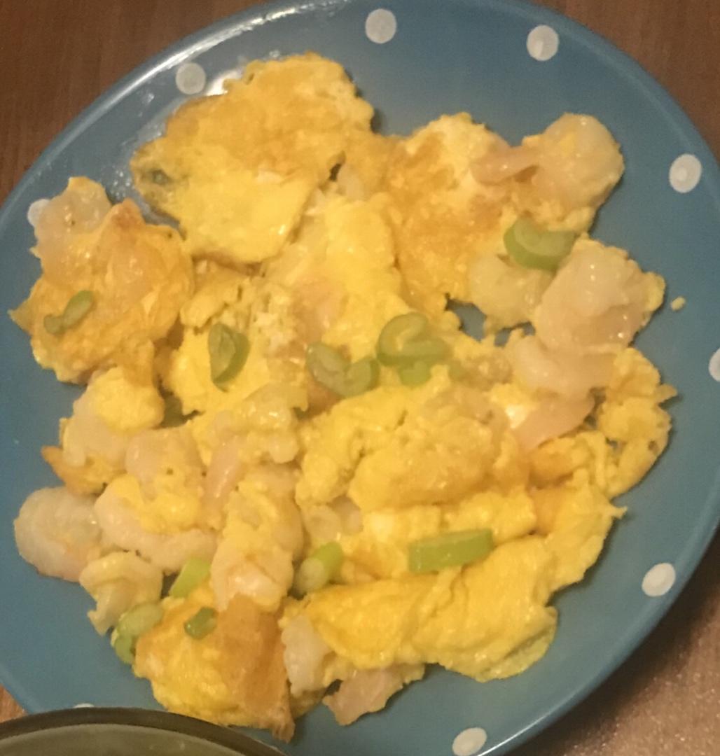 虾仁无需蛋清淀粉上浆也爽口及蛋超嫩的滑蛋虾仁