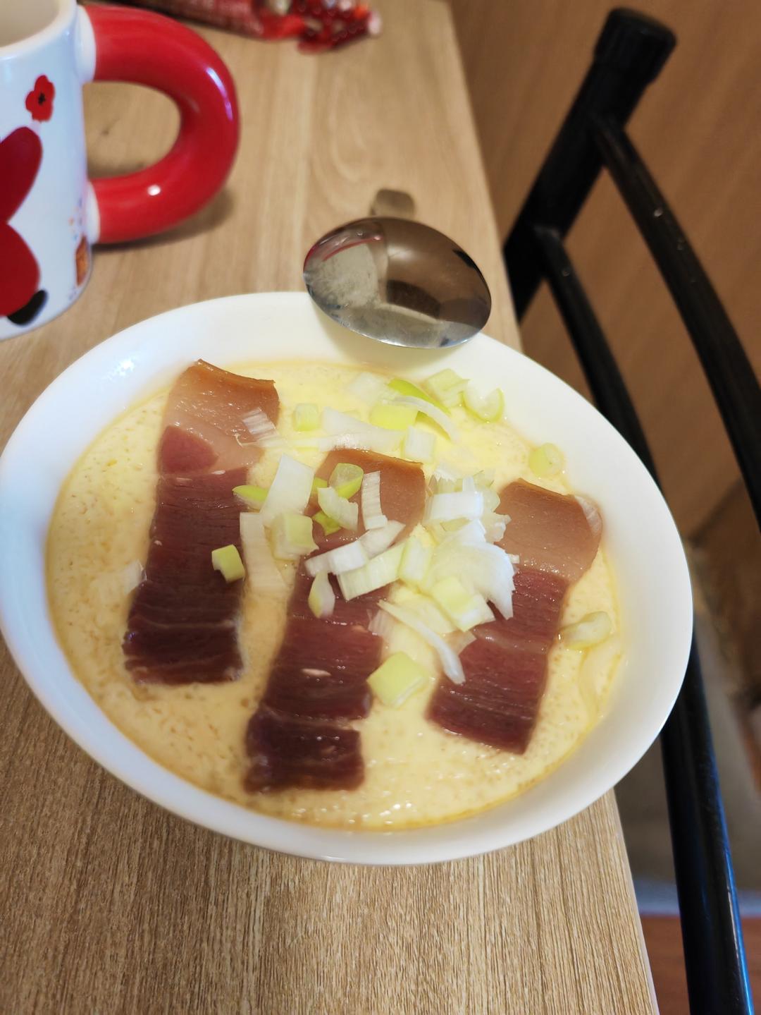 【火腿蒸蛋】