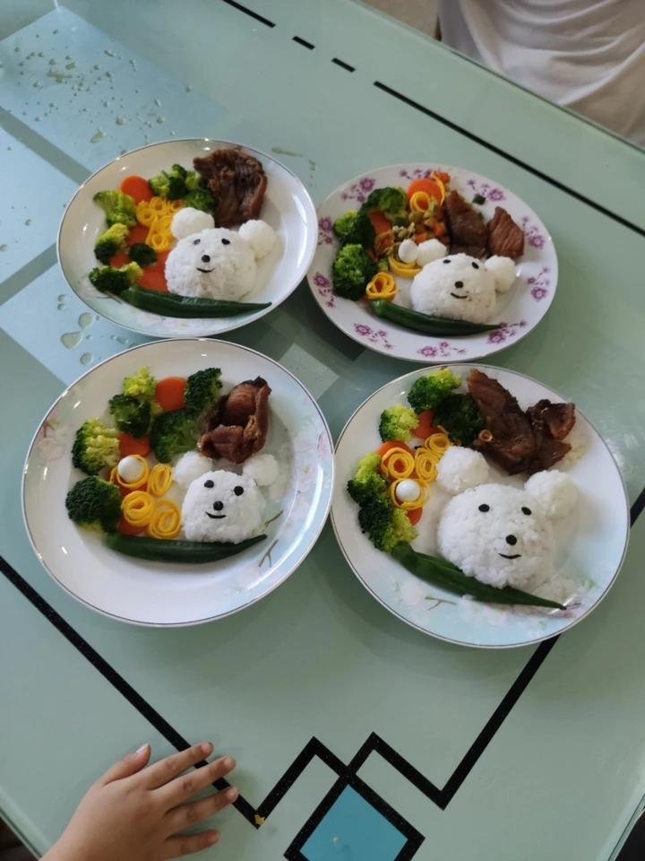宝宝最爱 照烧三文鱼加小熊饭团