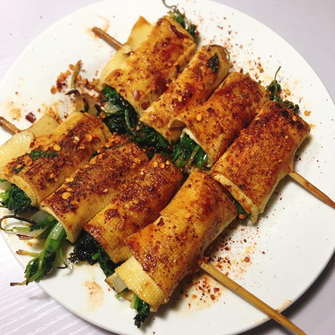 烤干豆腐卷