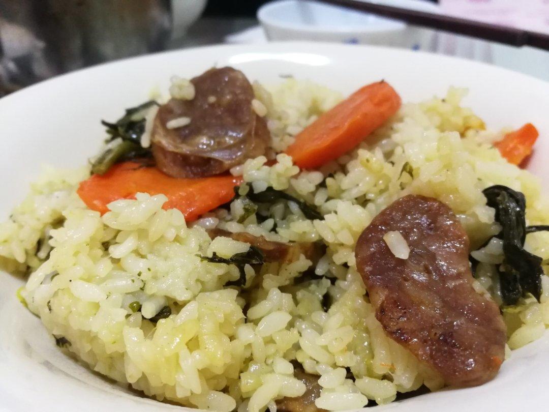 香莴笋叶子、咸肉菜饭