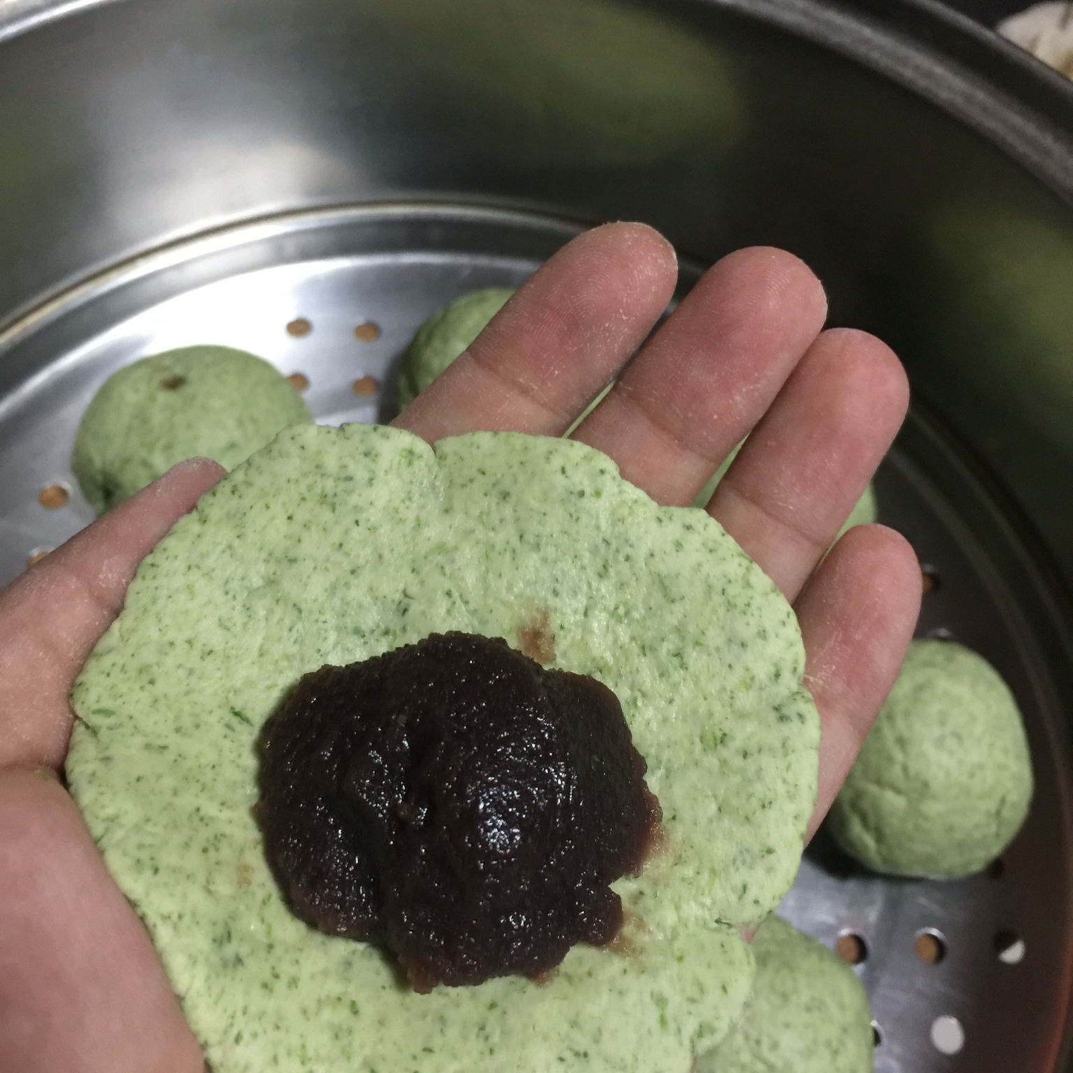 嘟嘟2012做的青团