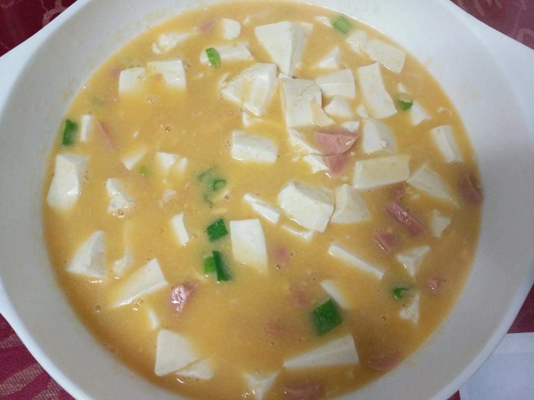 咸蛋烧豆腐～～孩子爱吃的下饭菜！