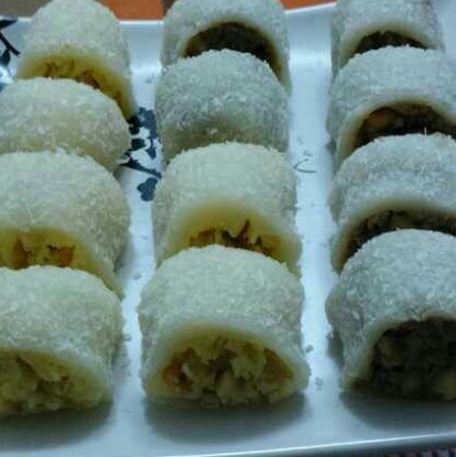 椰蓉豆沙糯米卷