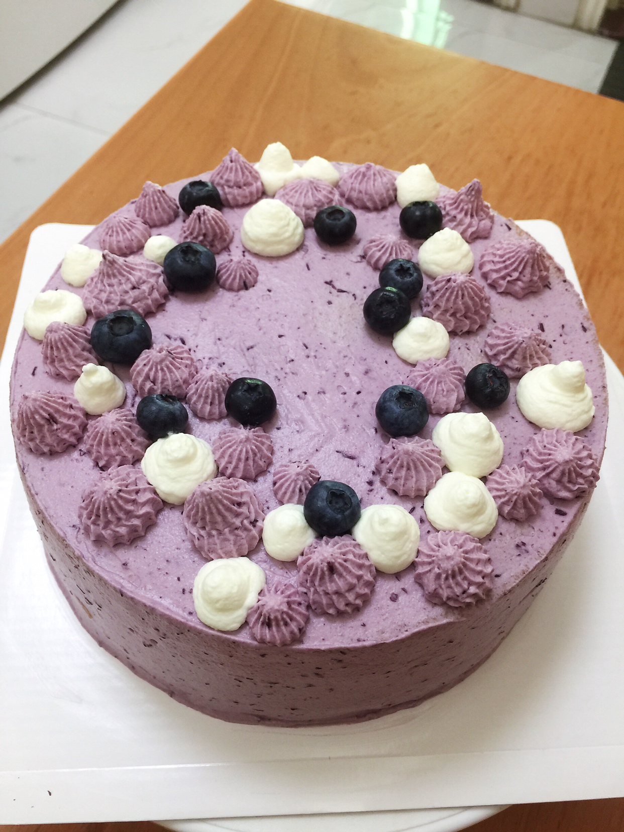 蓝莓奶油蛋糕（8寸蛋糕胚）
