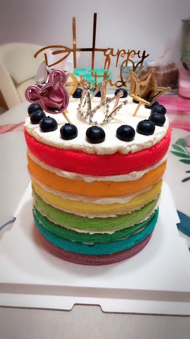 彩虹裸蛋糕（无色素版）