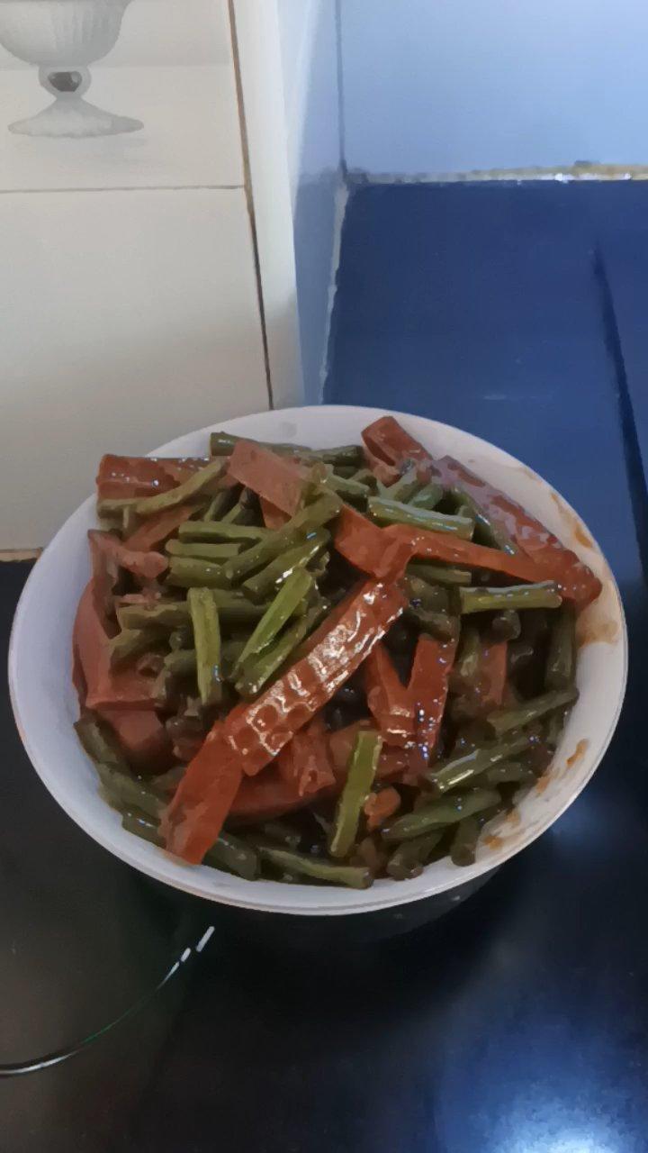 猪肉豆腐干炒豆角