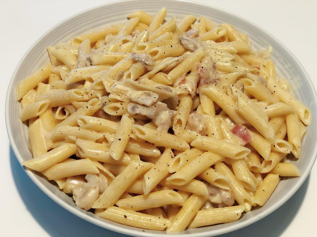 【食材包操作说明】培根蘑菇白酱意面