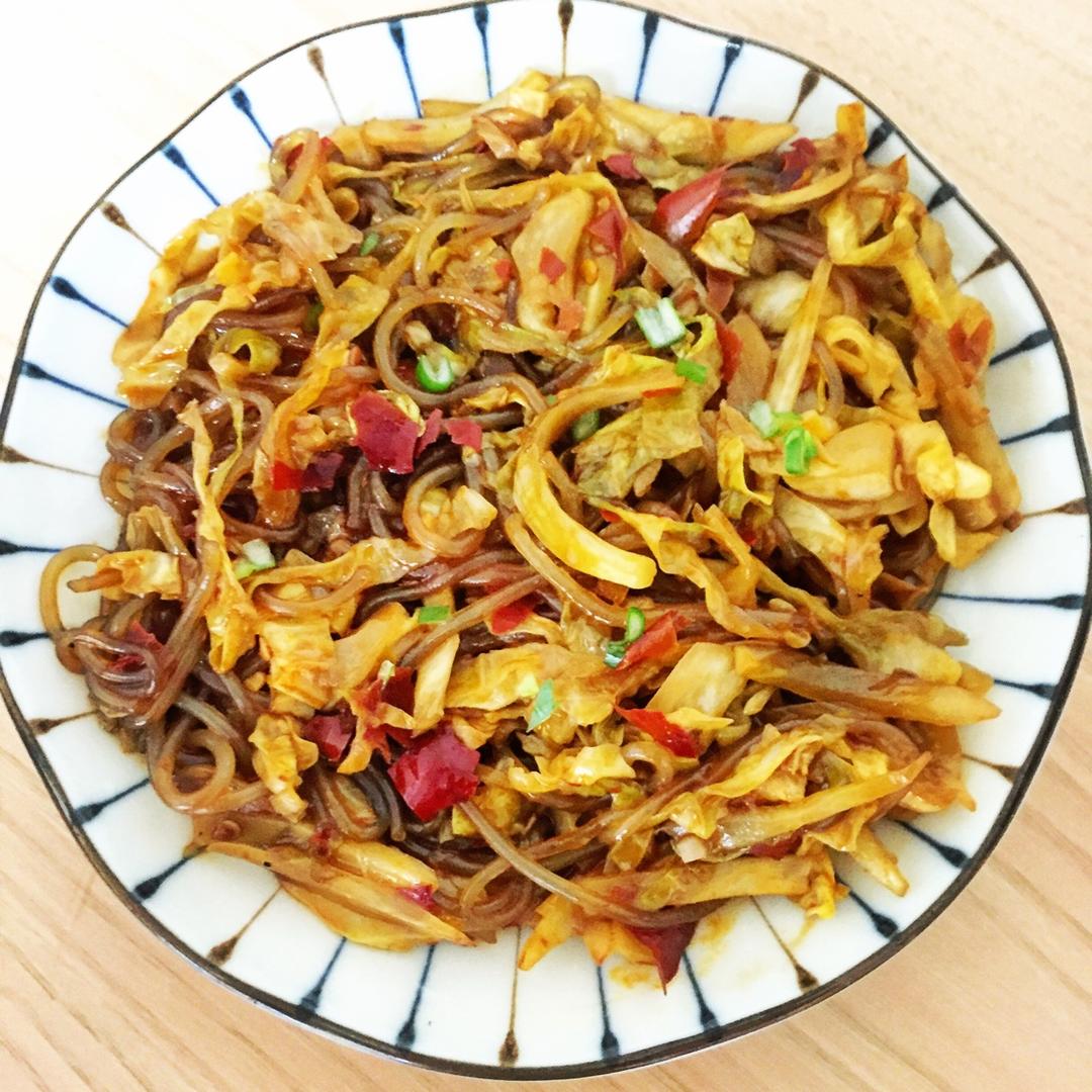 卷心菜炒粉丝 Glass noodles with Cabbage