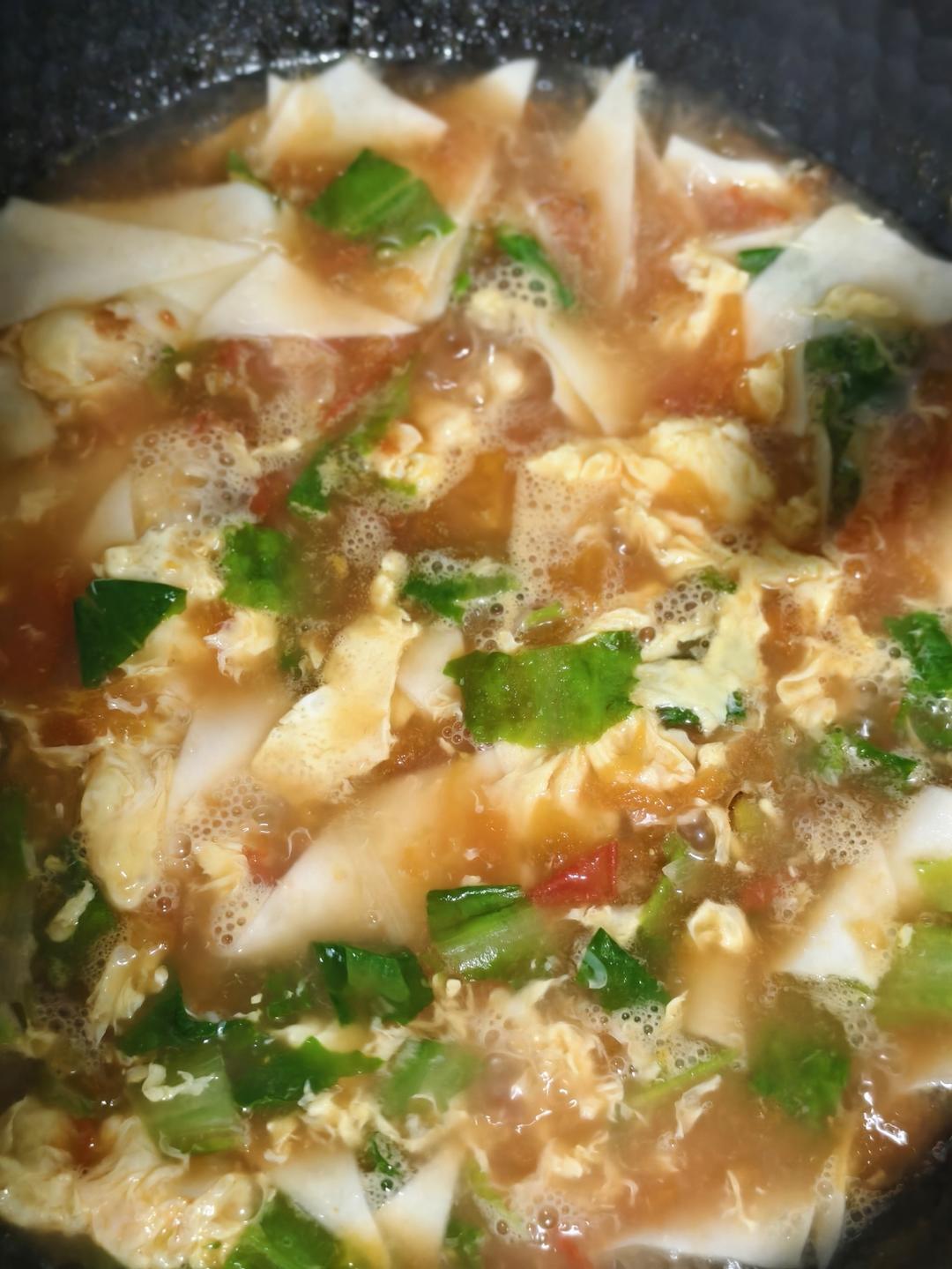 西红柿鸡蛋面片汤