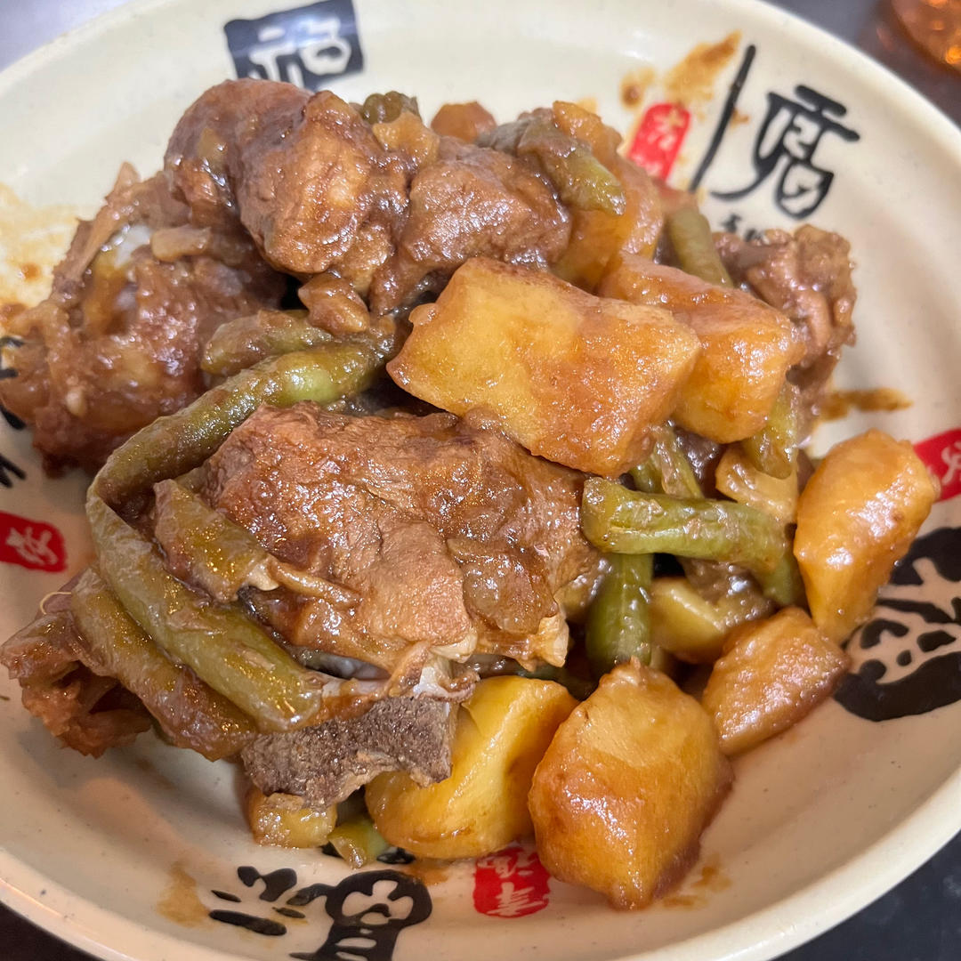 豆角土豆炖排骨