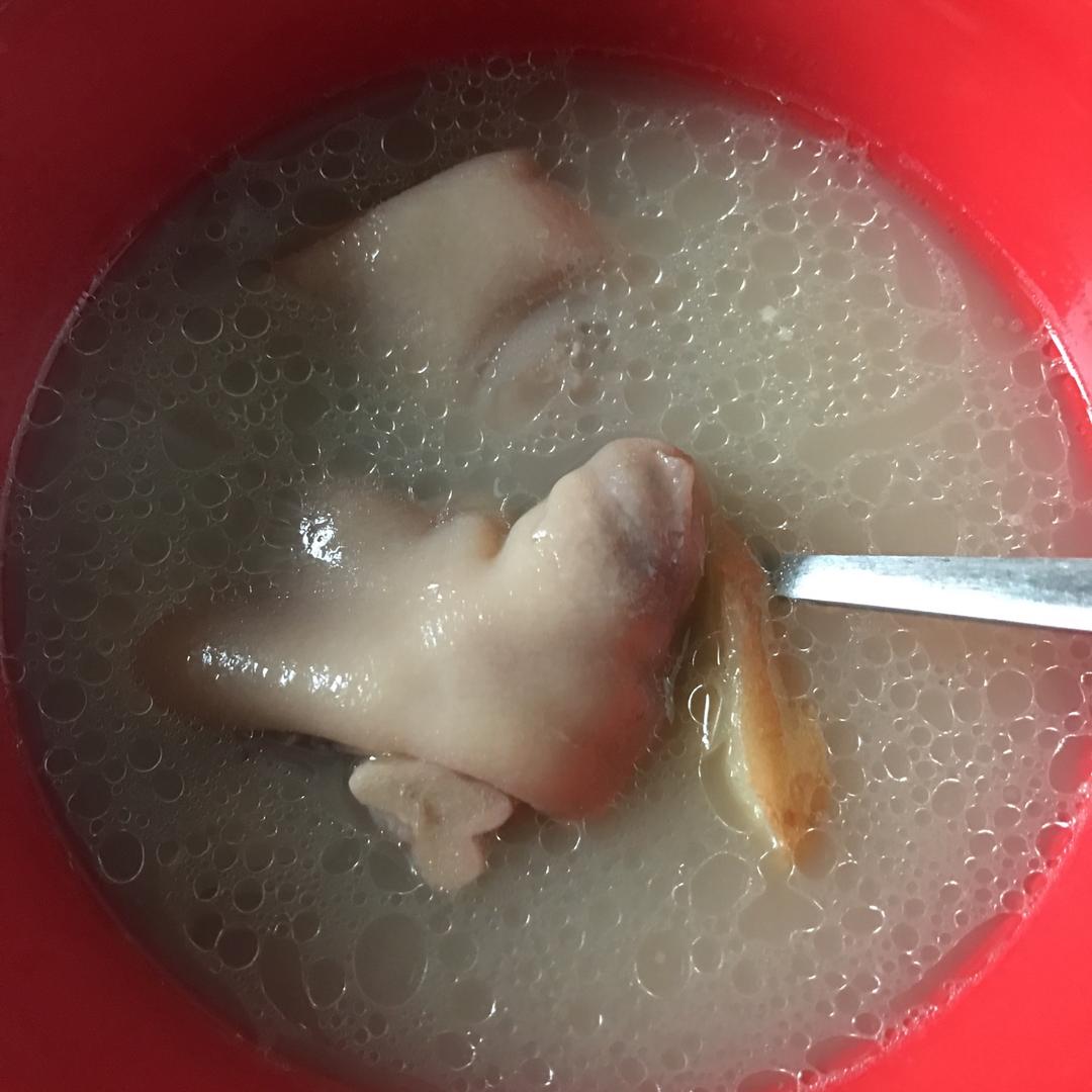 黄豆花生猪脚汤