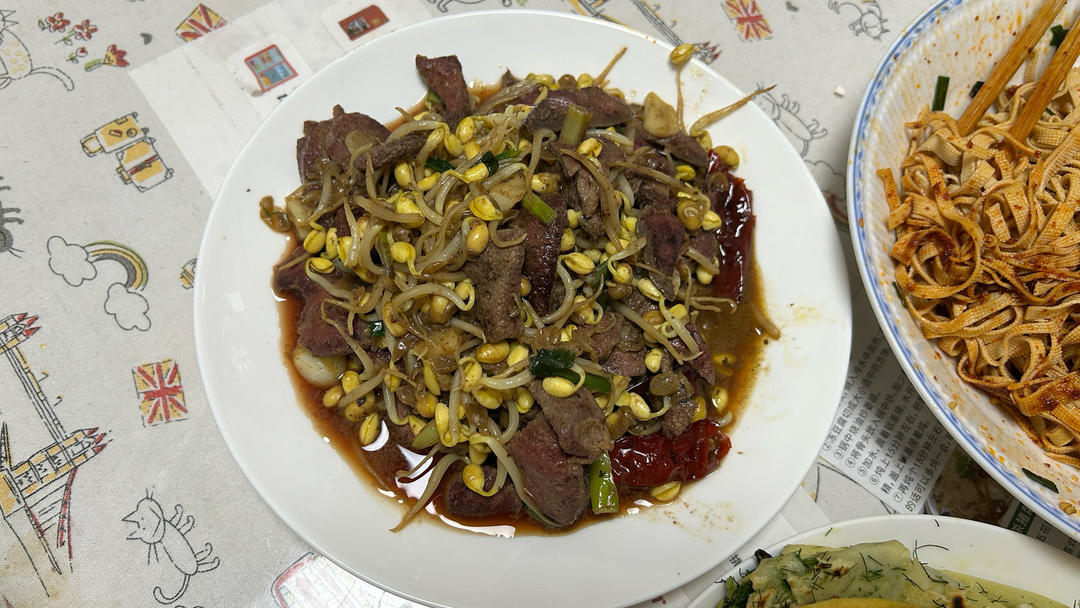 【韭菜豆芽炒猪肝】日式清新 补血护目