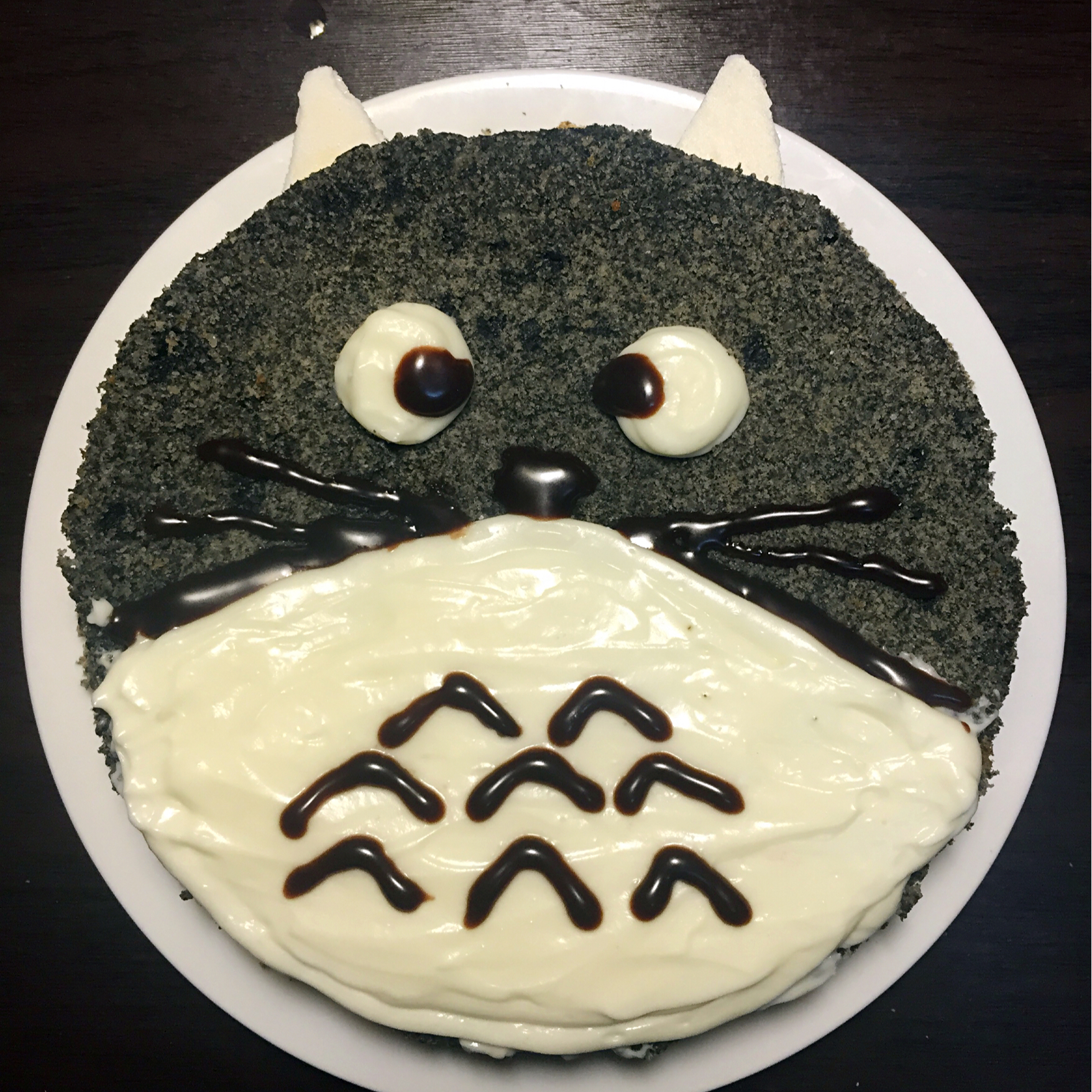 Totoro龙猫 黑芝麻戚风 （视频菜谱）