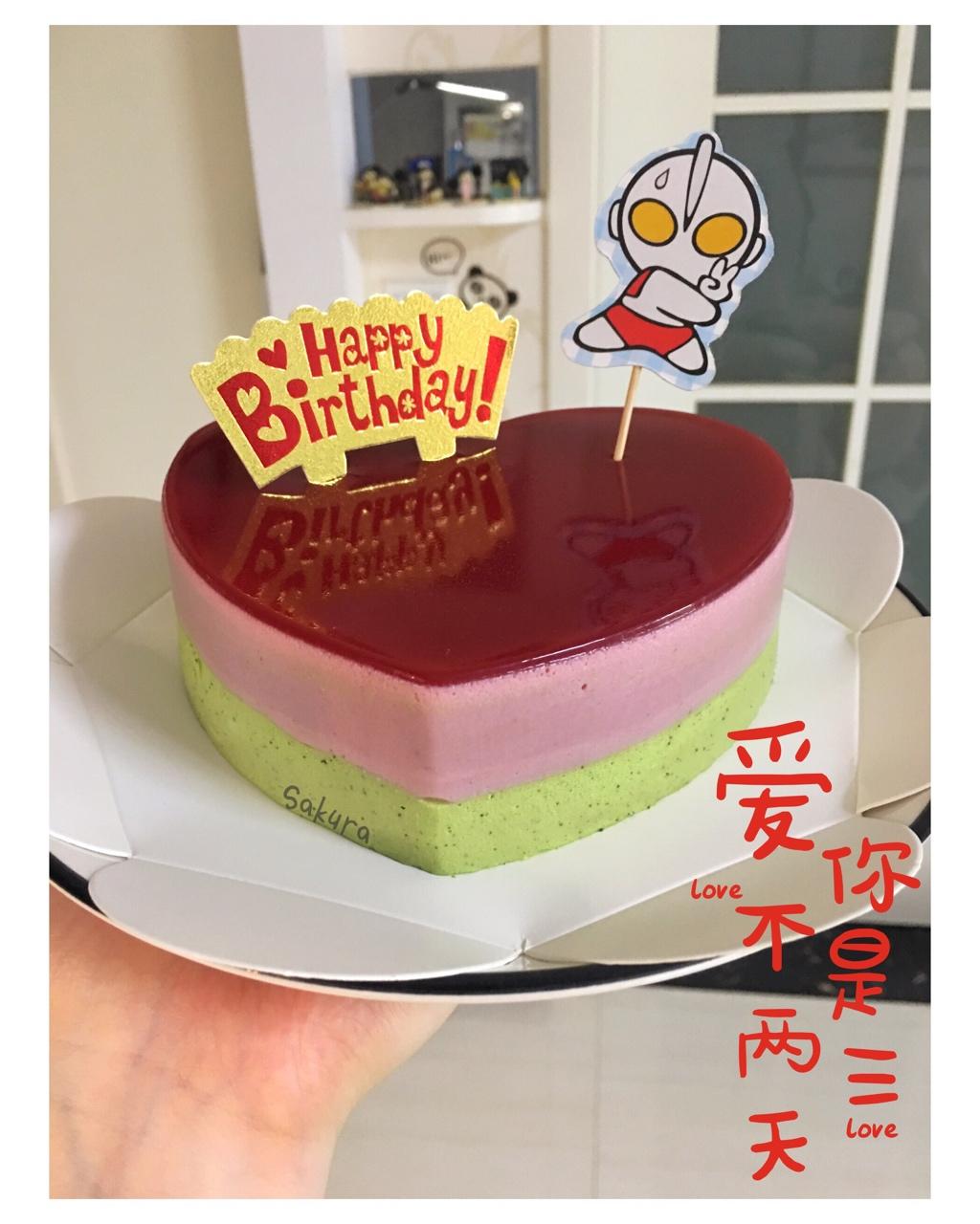 美腻树莓抹茶慕斯蛋糕❤️