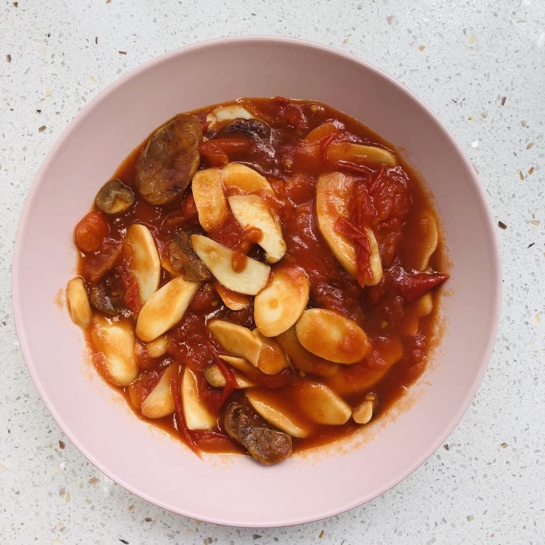 西红柿烧杏鲍菇