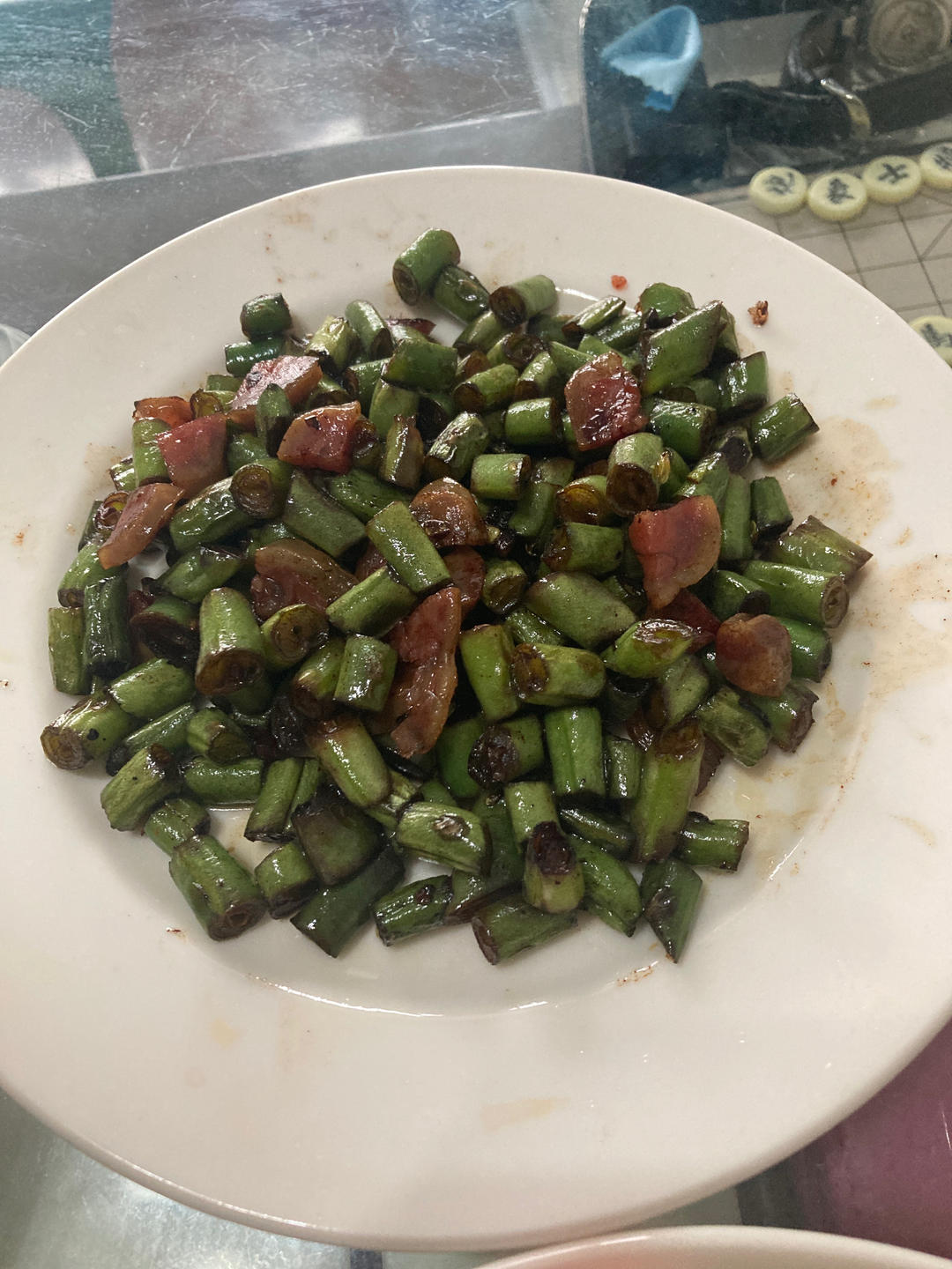 香肠炒四季豆丁