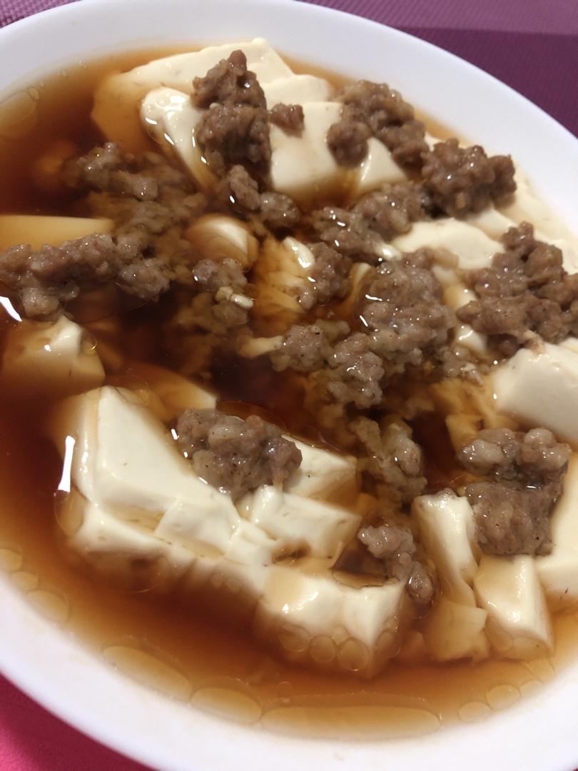 肉末蒸内酯豆腐