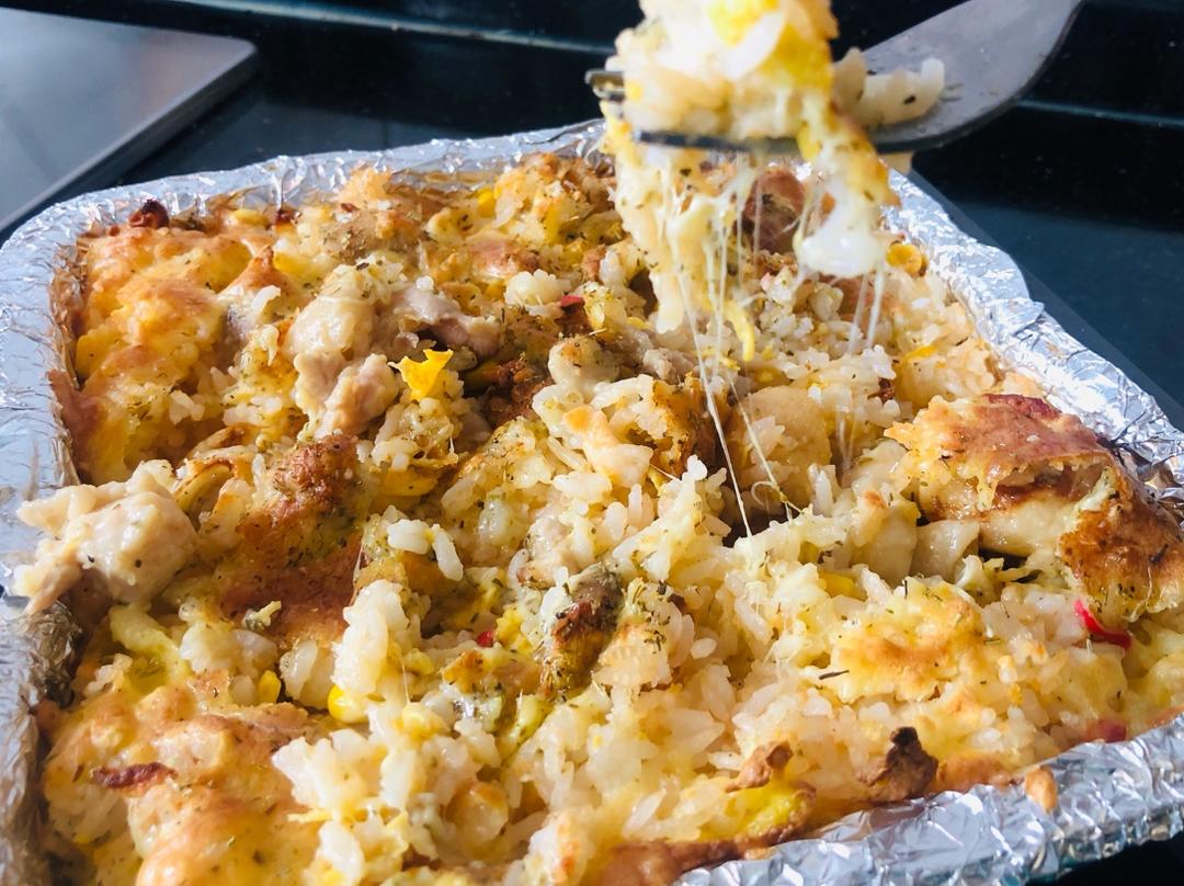 🧀️拉丝芝士焗杂丁饭🍚