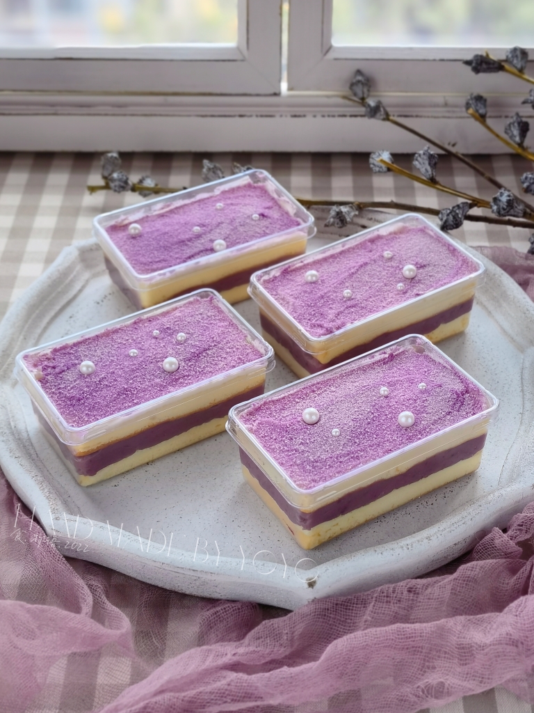 紫薯芋泥盒子蛋糕🍰浪漫满分的颜值