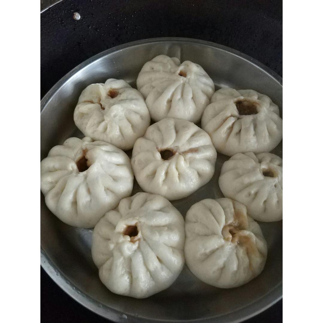 用面包机和面做包子