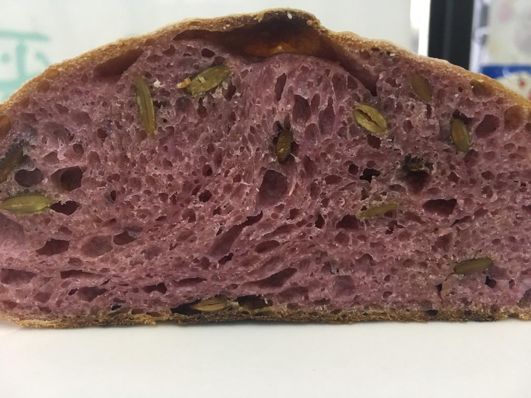 甜薯核桃全麦欧包