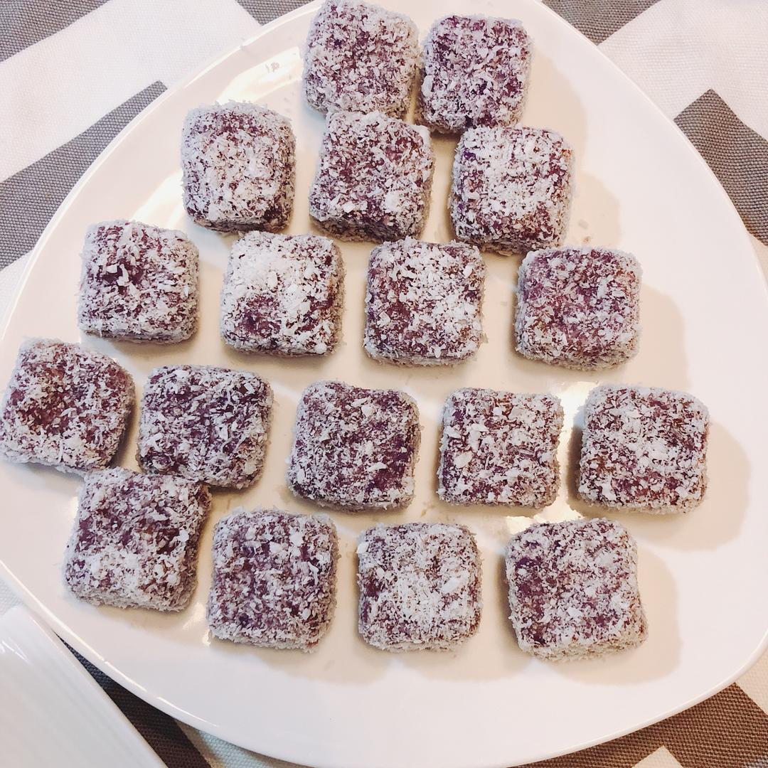 椰蓉紫薯糕（简易版）