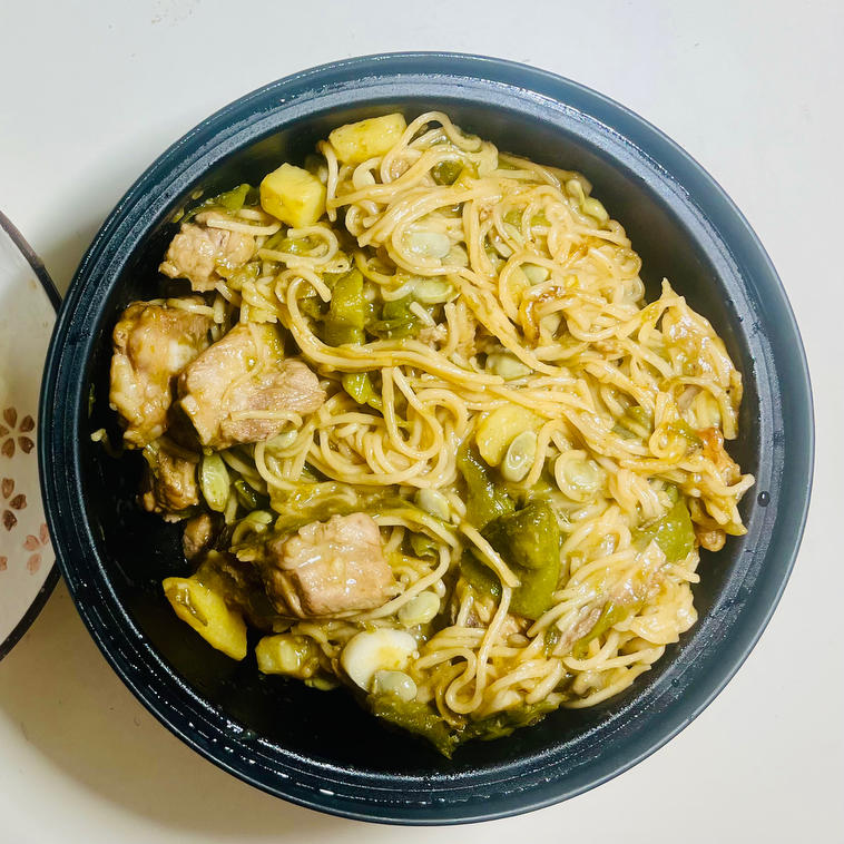 地道老北京扁豆焖面 豆角焖面 太好吃小心吃撑哦