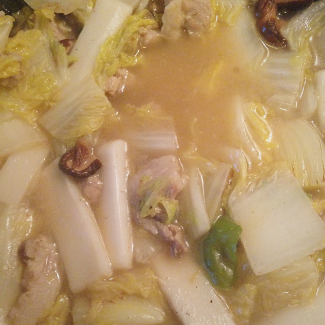 白菜肉丝年糕