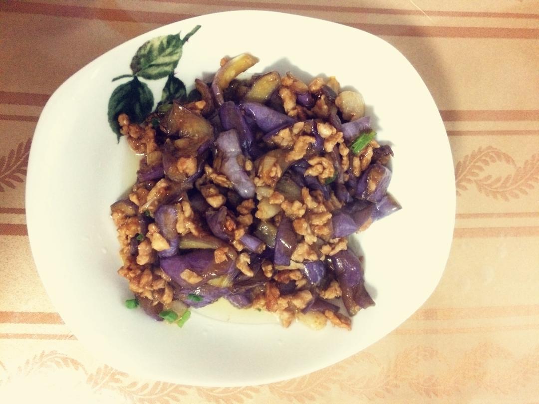 红烧肉沫茄子