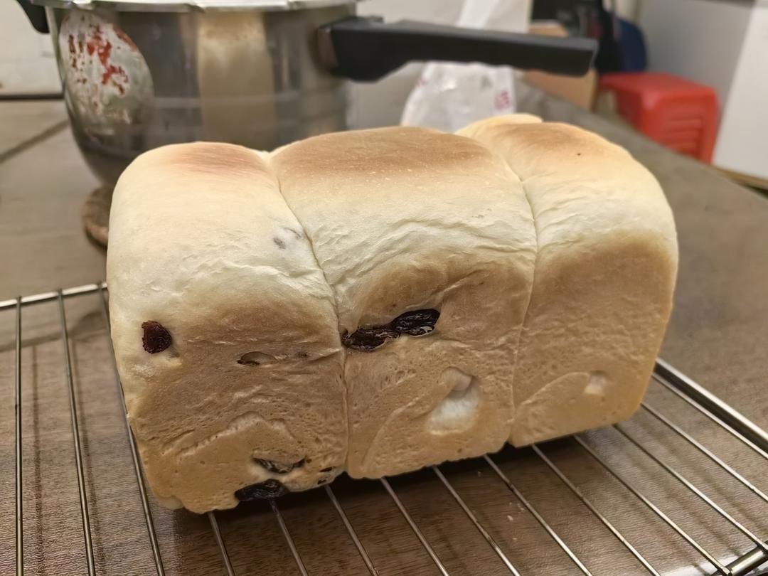 我最近每天做一个的葡萄干吐司，真的超松软好吃！