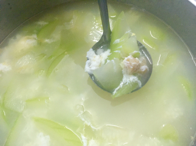 瑶柱咸蛋节瓜汤