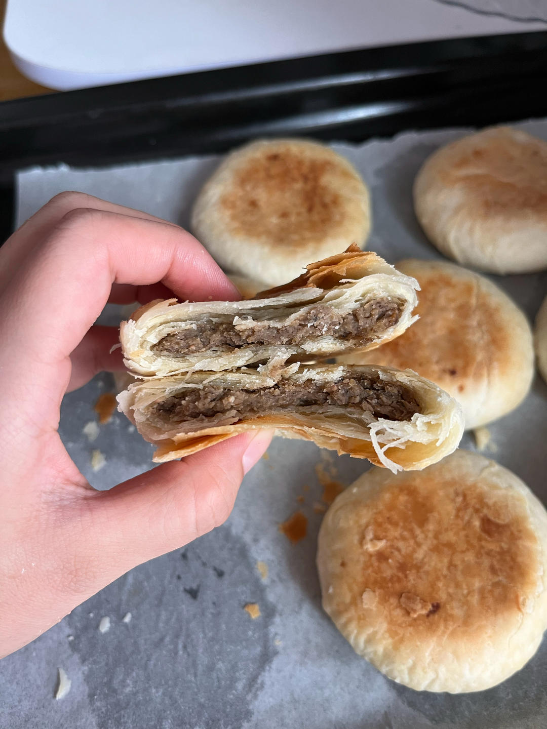 堂妈小厨——酥皮绿豆饼