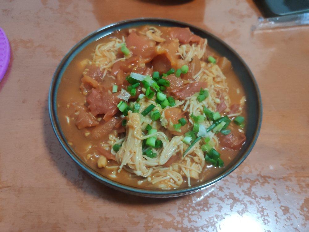 低脂低卡～营养又下饭的番茄金针菇