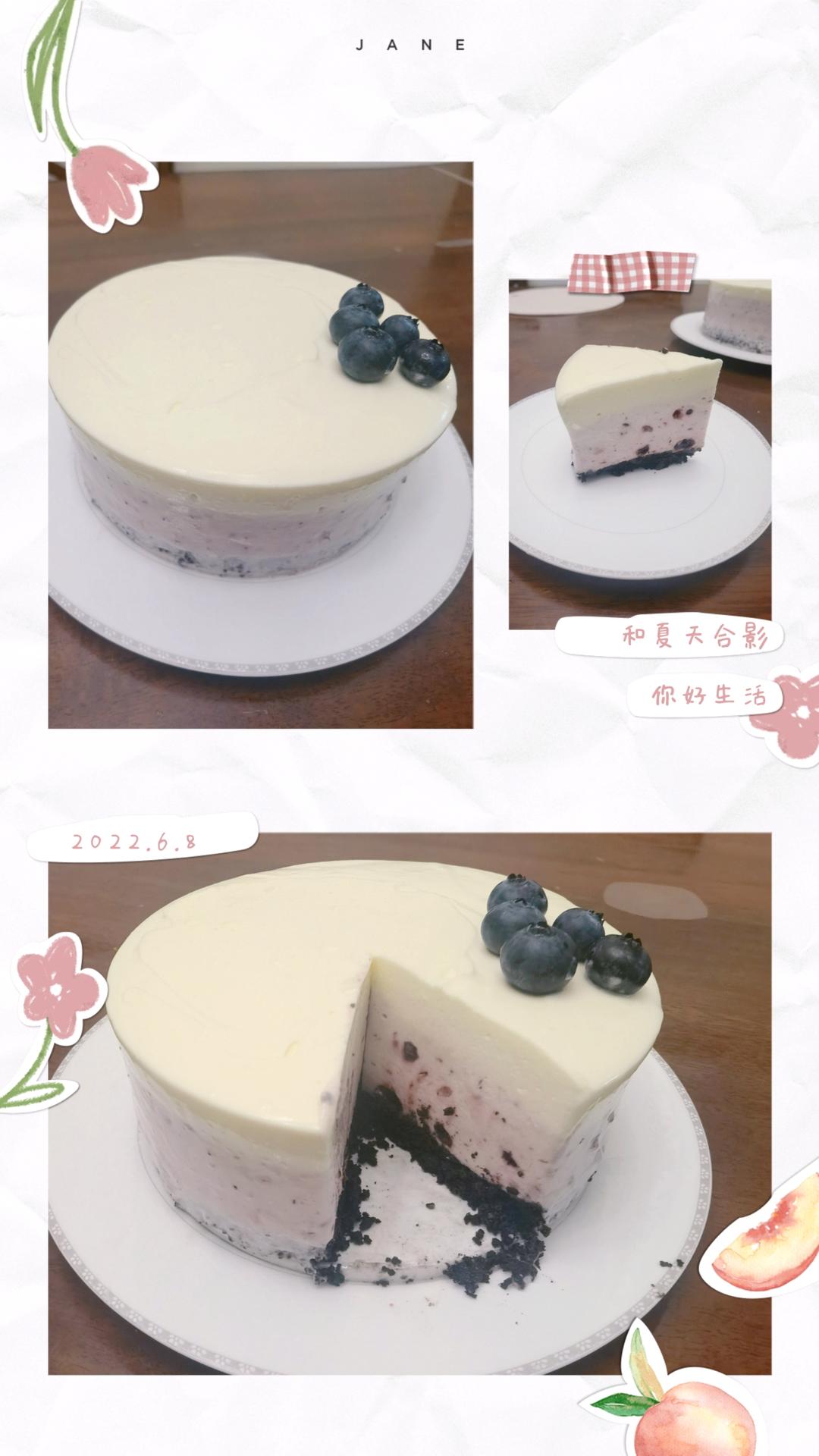 渐变蓝莓慕斯蛋糕🎂