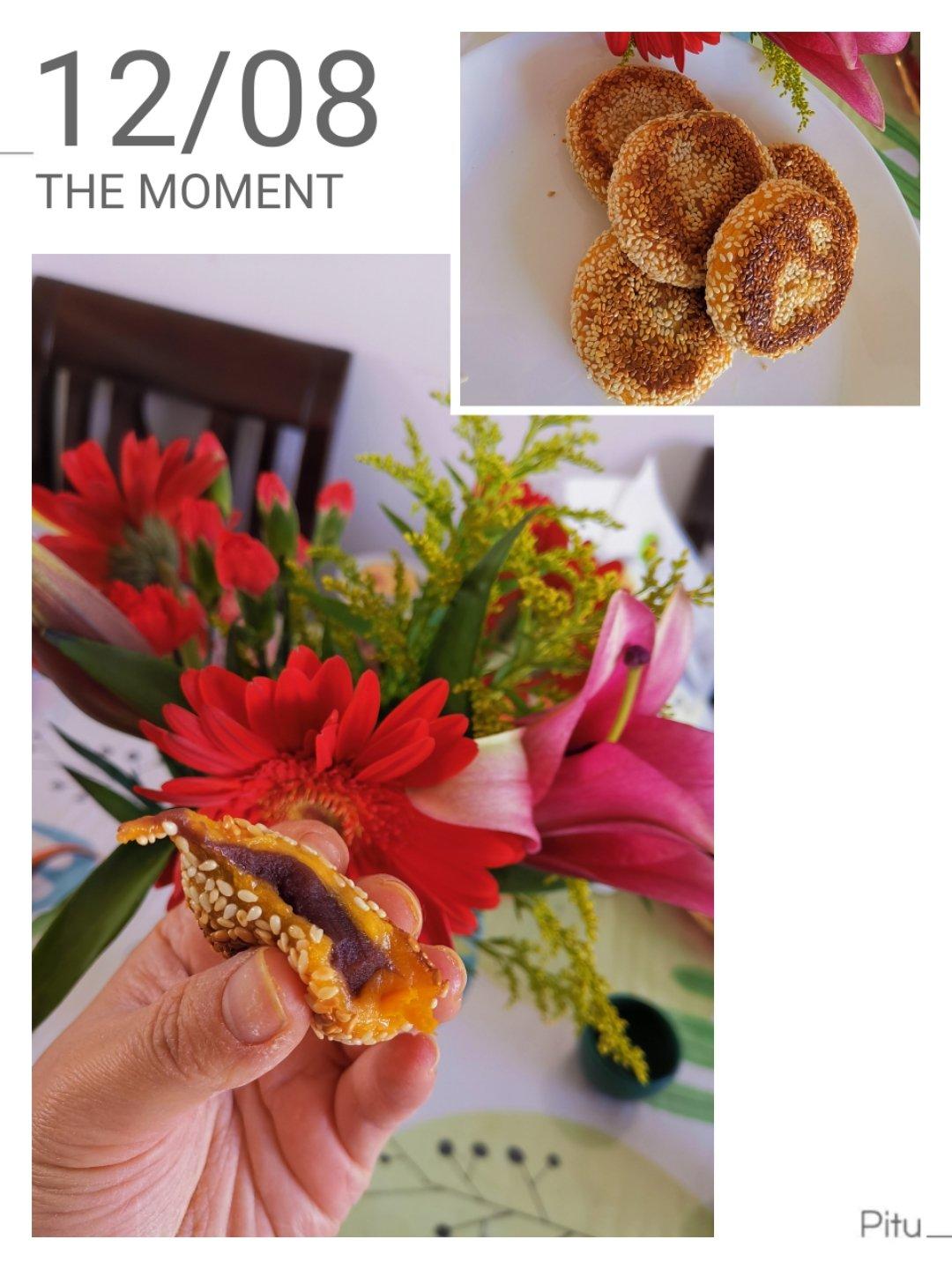 芝香豆沙南瓜饼