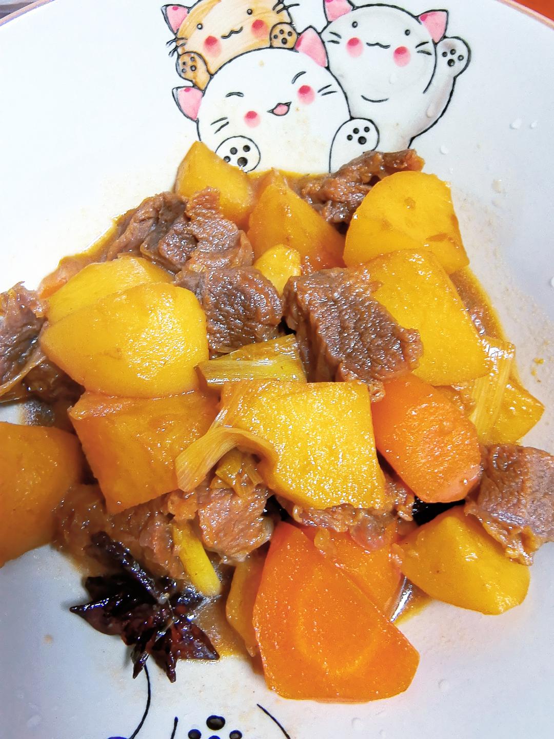 土豆胡萝卜炖牛肉的做法