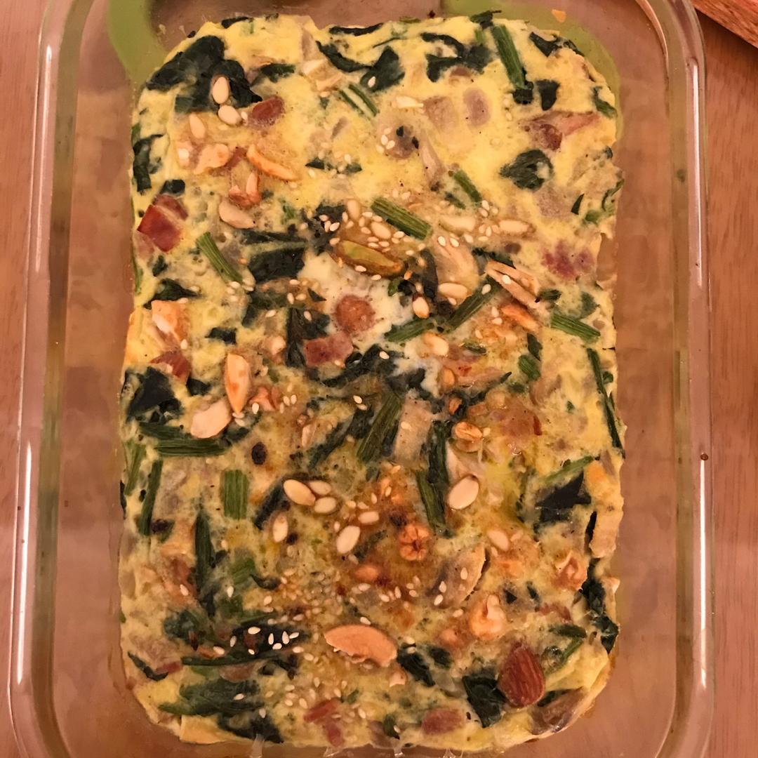 菠菜口蘑烤松饼【美味减脂餐】【北鼎烤箱食谱】