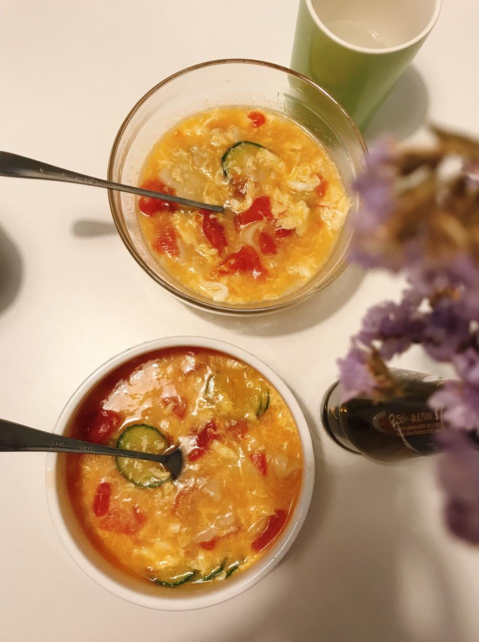 一人食鸡蛋面疙瘩汤(无油版)