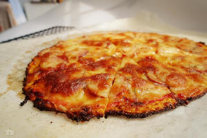 无面粉无油の花菜底披萨的做法 步骤13