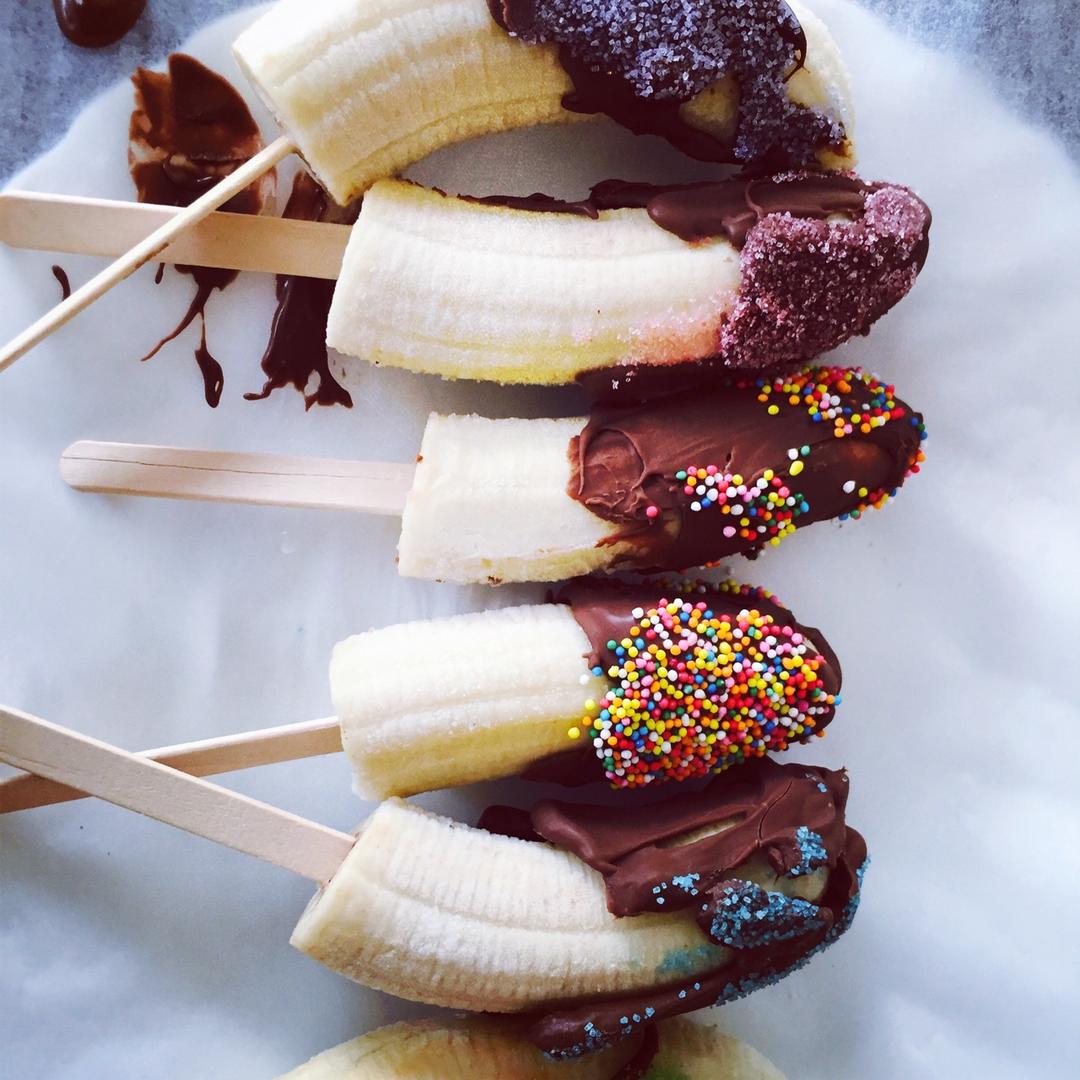 houerrrrrrr做的巧克力脆皮香蕉雪糕(冻香蕉)