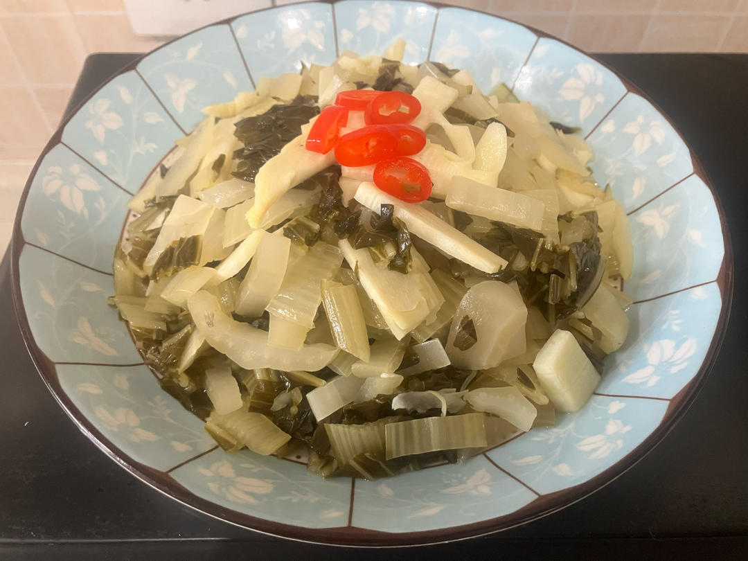#435 杭州-清炒双冬（冬笋冬腌菜）