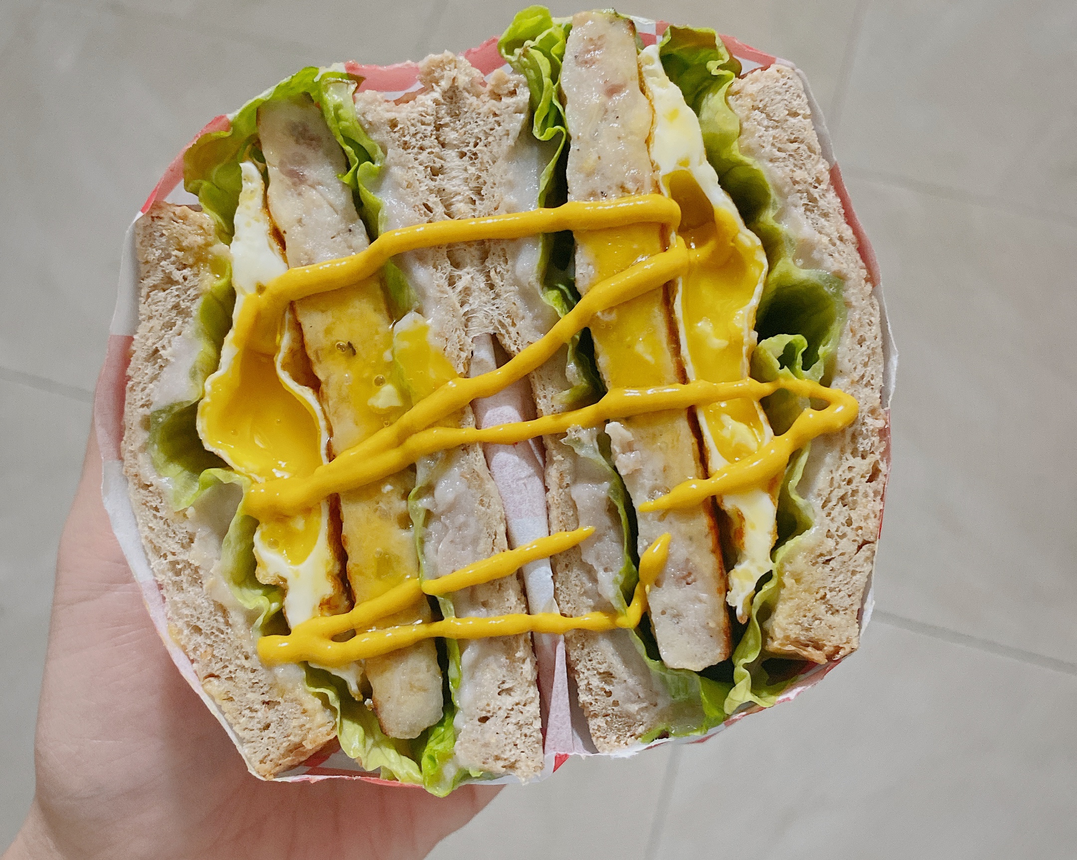 全麦牛肉鸡蛋芋泥三明治🥪｜减脂低卡早餐/午餐的做法 步骤1