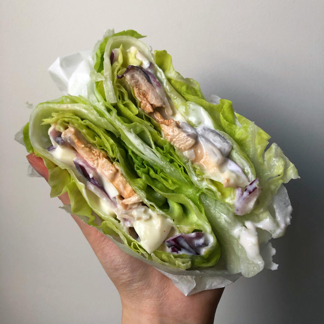 会吃的肉做的生菜三明治