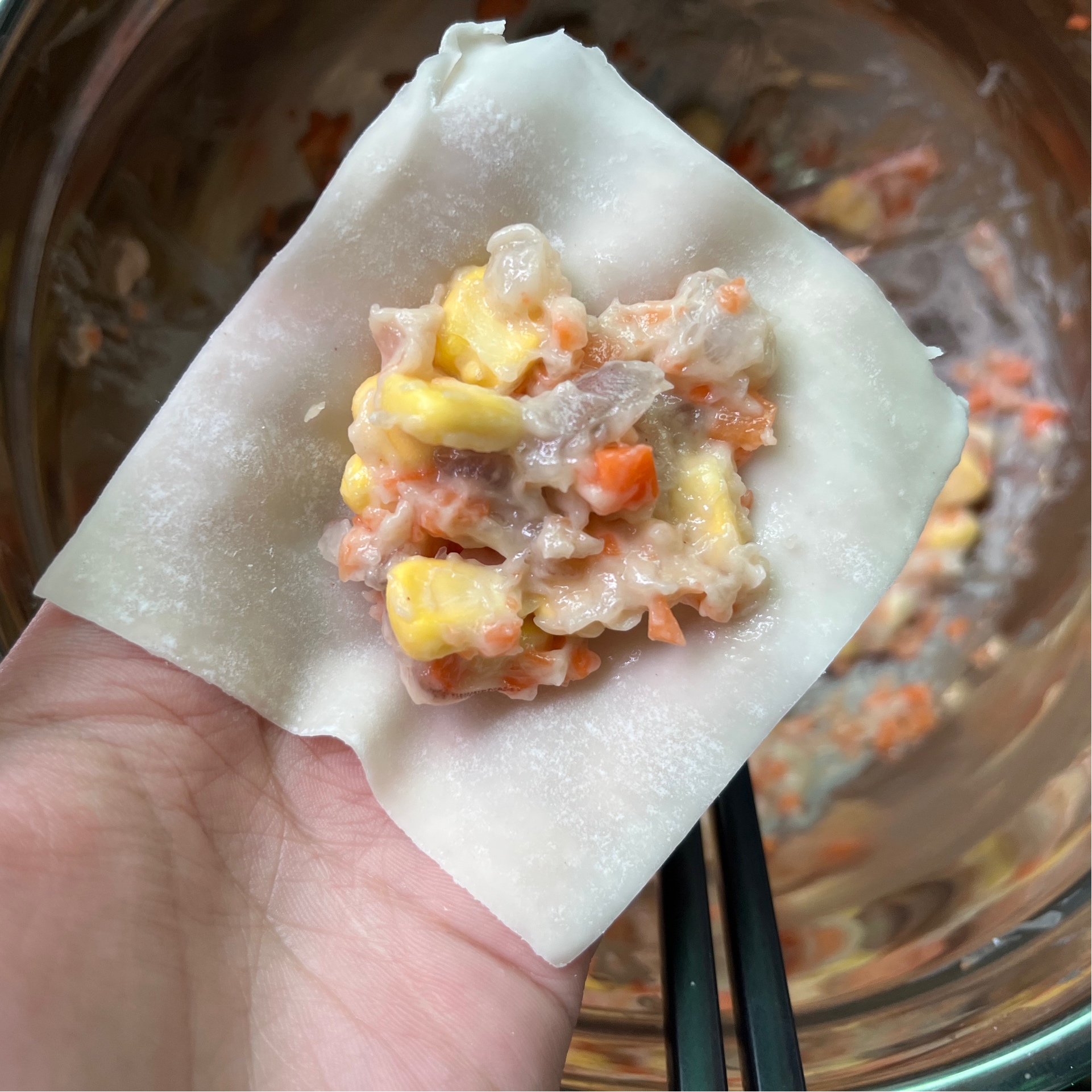 玉米虾滑小蒸包🦐低卡营养早餐的做法 步骤5