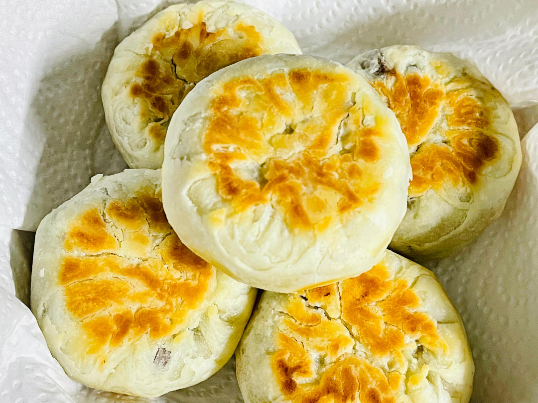 平底锅版红豆酥饼