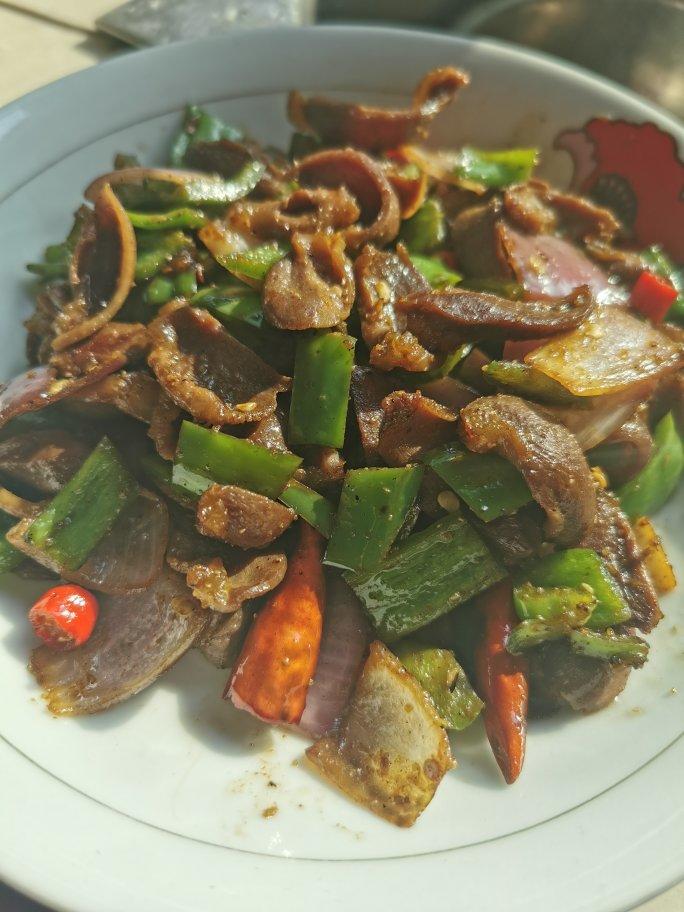 爆炒孜然鸡胗