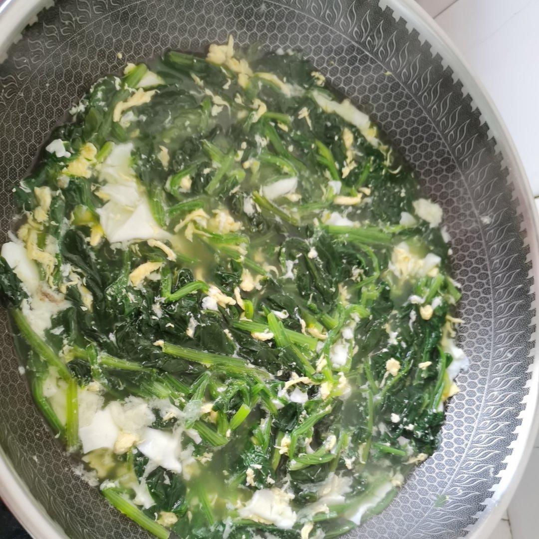 番茄鸡蛋菠菜汤